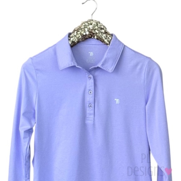 Trr Activewear Shirt Top Long Sleeve Polo Lilac Lavender Purple - Picture 2 of 4
